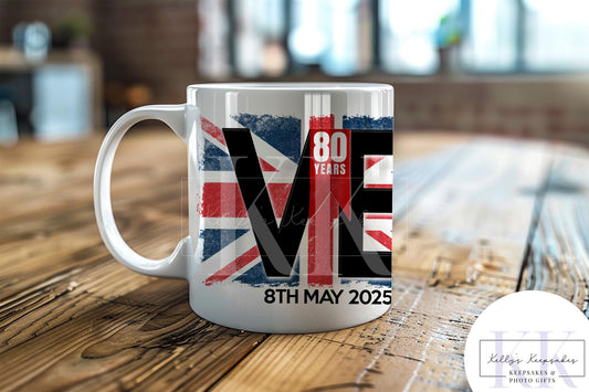 VE Day 80th Anniversary Mug - VE Day 2025 - Veterans 80th anniversary - Souvenir Gifts