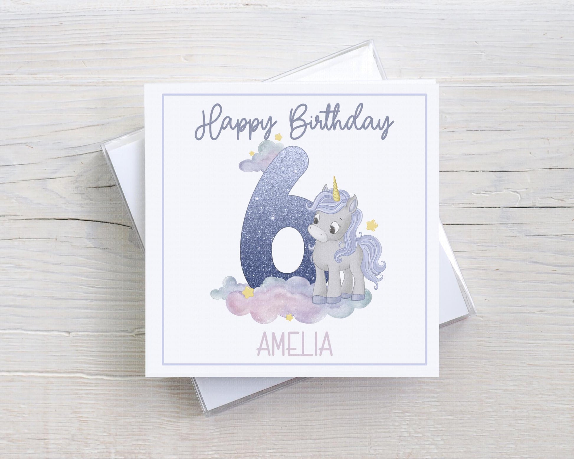 Happy Birthday Unicorn Number Card - Kids - Children - Cards for kids birthdays -birthday girl or boy - Unicorn lover - Various colours