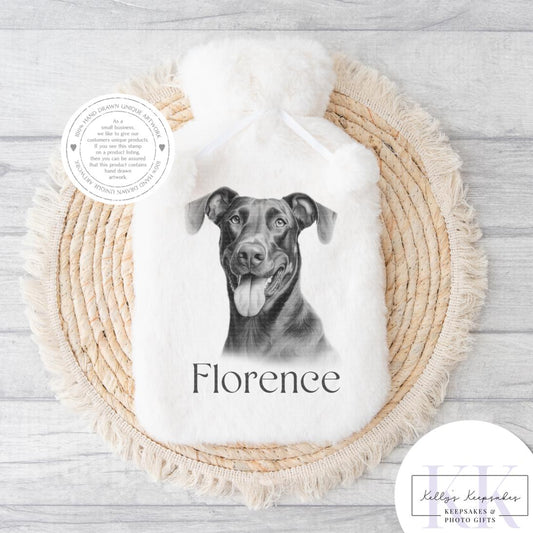 Personalised Sketchy Doberman - Cushion - Mug - Travel Mug - Shopping Bag - Hot Water Bottle - Various Items - Personalised Gifts