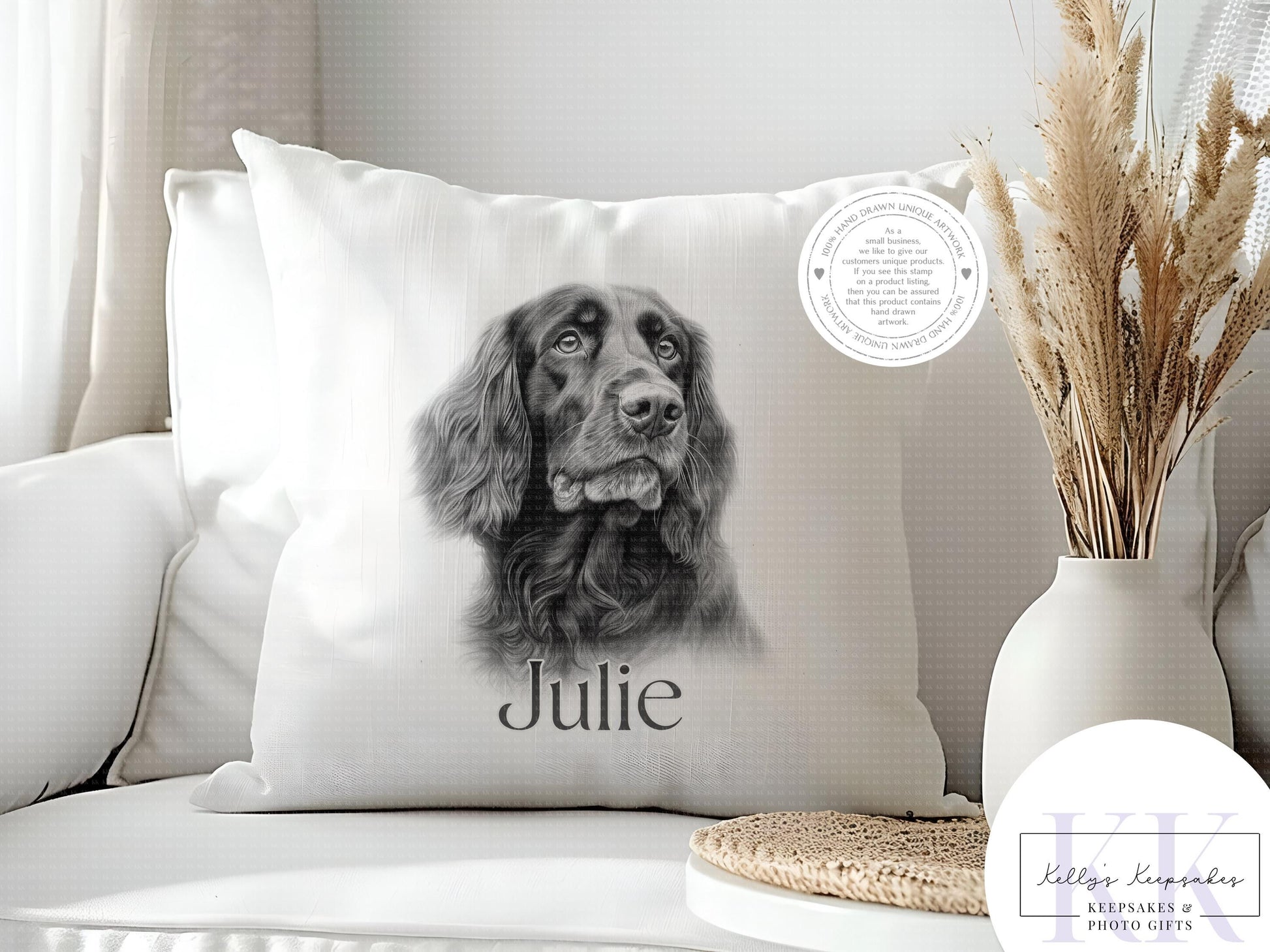 Personalised Sketchy Gordon Setter - Cushion - Mug - Travel Mug - Shopping Bag - Hot Water Bottle - Various Items - Personalised Gifts