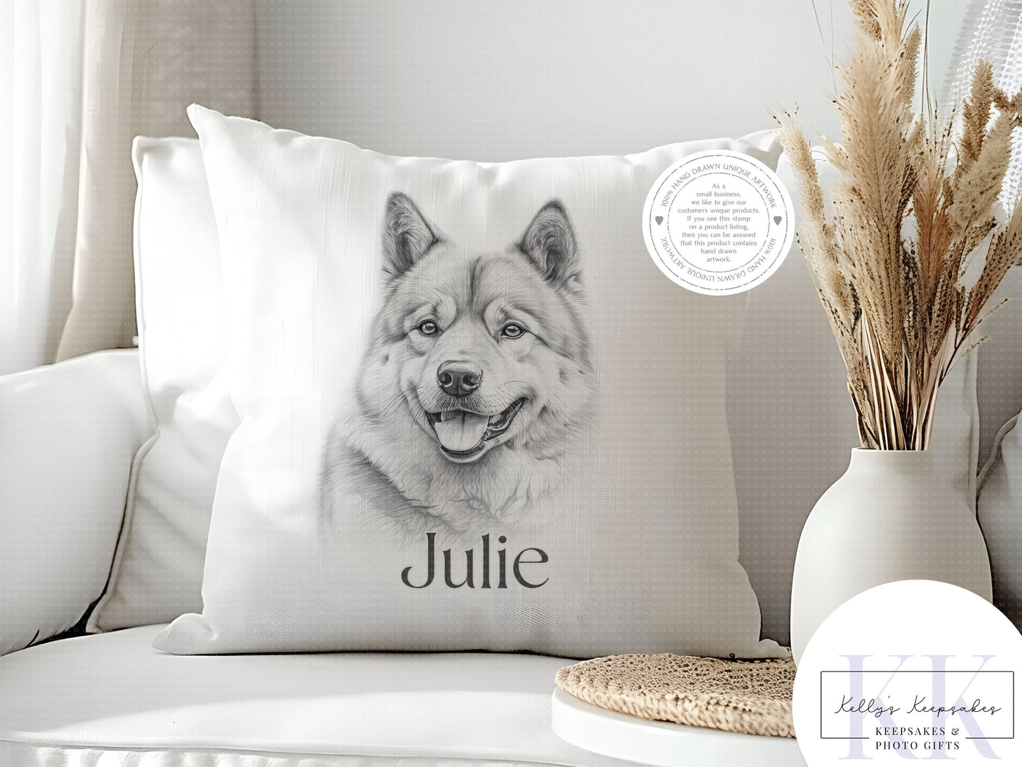 Personalised Sketchy American Akita - Cushion - Mug - Travel Mug - Shopping Bag - Hot Water Bottle - Various Items - Personalised Gifts