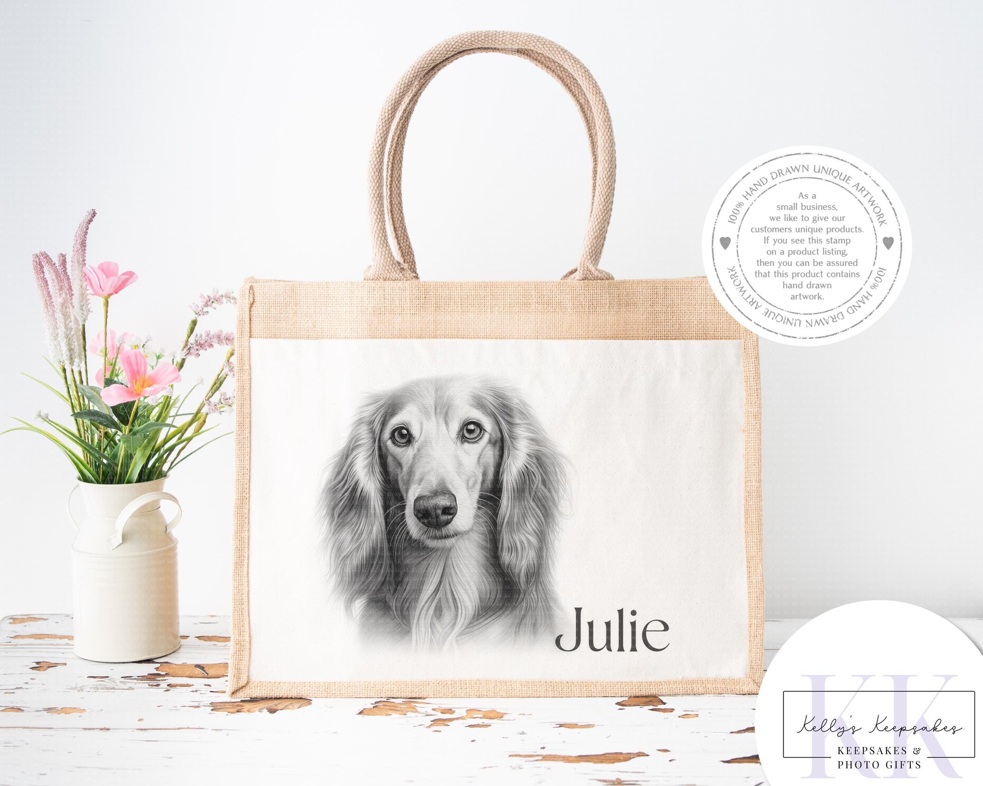 Personalised Sketchy Saluki Dog - Cushion - Mug - Travel Mug - Shopping Bag - Hot Water Bottle - Various Items - Personalised Gifts