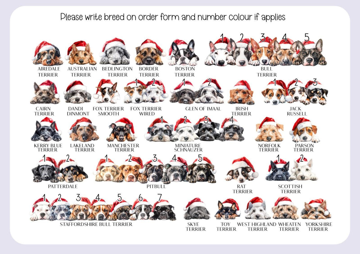 Personalised Dog Pet Stocking - Christmas Stocking for pets - various breeds ans colours - custom Santa sack for pets