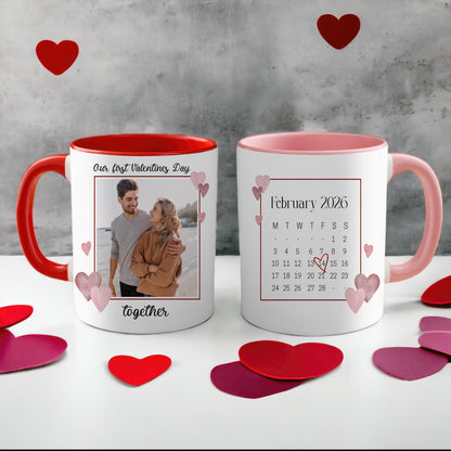 Valentines Day Photo Mug - First Valentines Day Together - 2026 - Custom Photo Mug