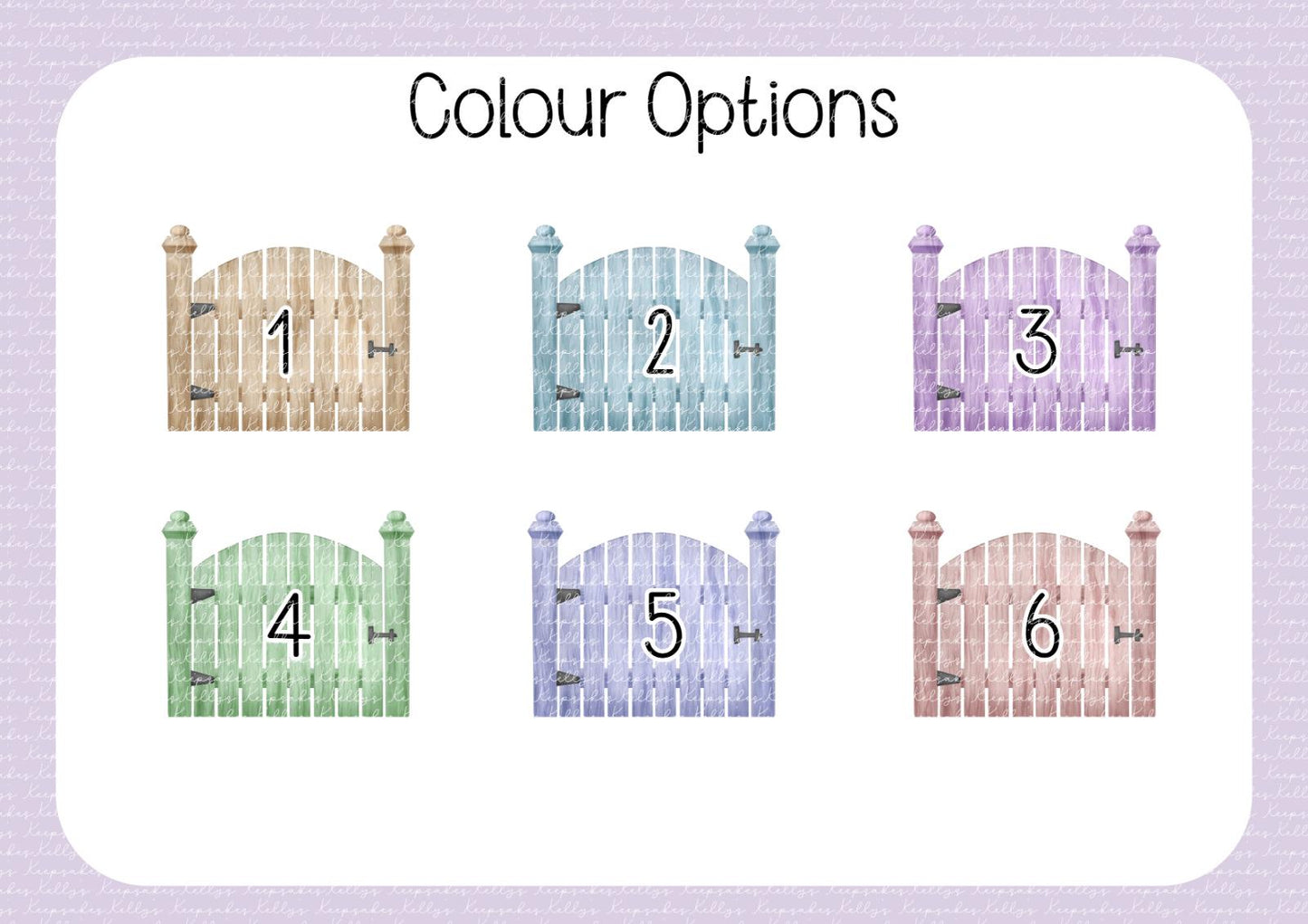 Personalised Garden Gate cake topper - acrylic printed cake topper - custom gardener cake decoration