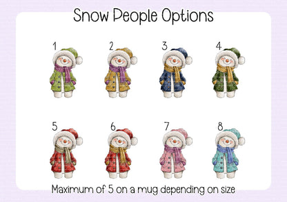 Personalised Snowman Family Christmas Bauble - Custom Christmas Ornament