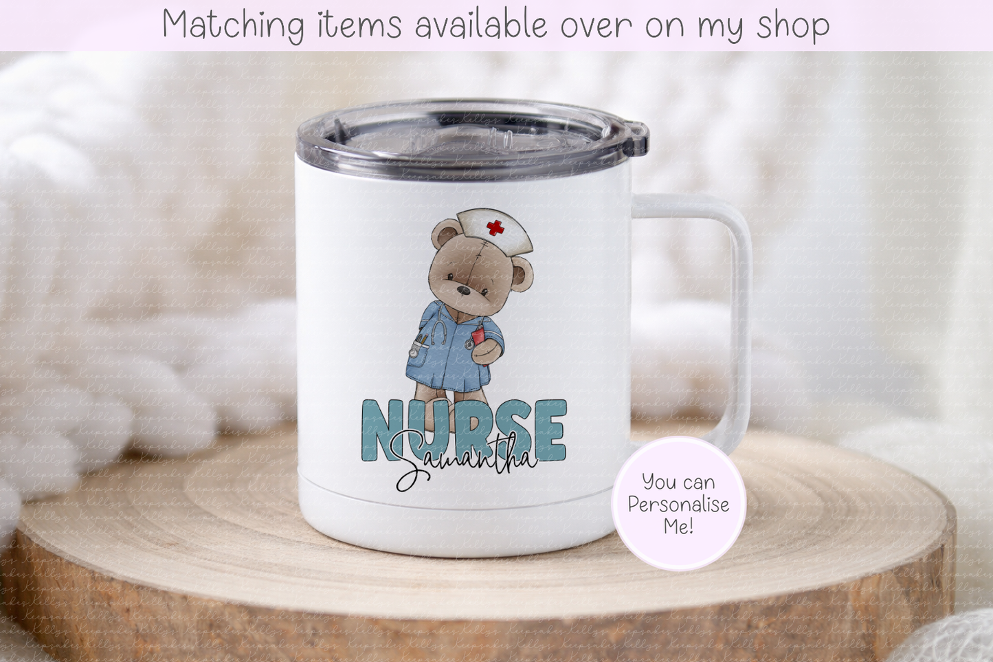 Personalised Teddy Doctor, Nurse or surgeon Mug - Custom NHS Keyworker Mug - Hospital Staff Gift - Medical Professional