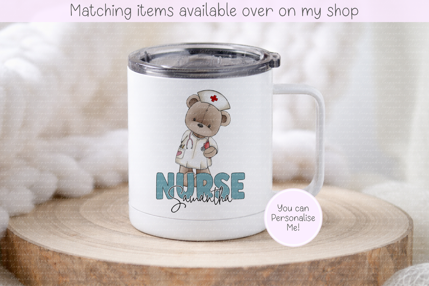 Personalised Teddy Doctor, Nurse or surgeon Mug - Custom NHS Keyworker Mug - Hospital Staff Gift - Medical Professional