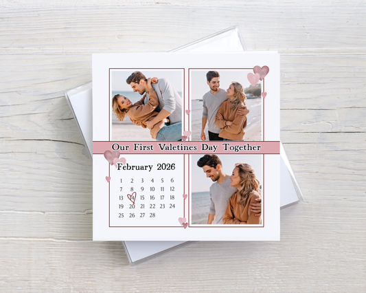 Valentines Day Couple Photo Personalised Card - Custom Photo Card
