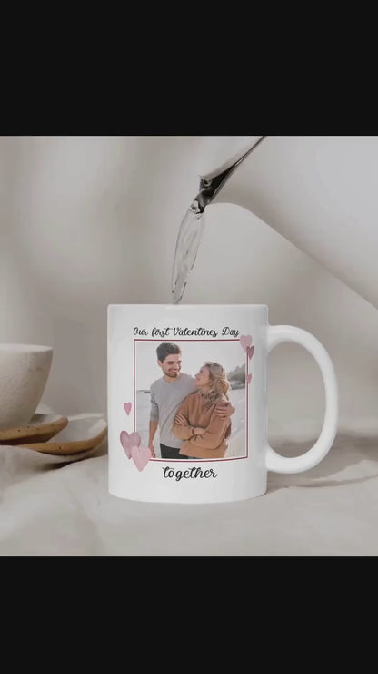 Valentines Day Photo Mug - First Valentines Day Together - 2026 - Custom Photo Mug