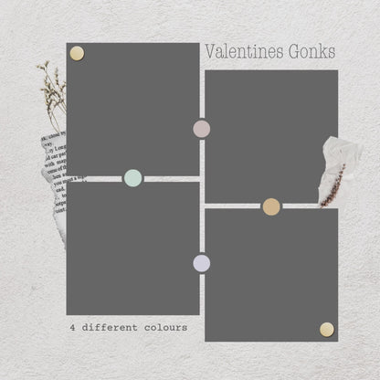 Personalised Gonk Mug with Name – Custom Gift Mug, Cute Valentines Gonk Design, 4 Colours & Handle Colour Options