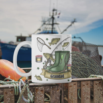 Personalised Fishing Mug - Fathers Day - Fishing Gift - Fishers Gift - Gift for him - Dad - Grandad