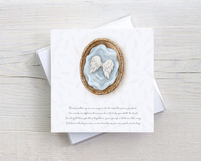 Angel Wings Baby Loss Sympathy Card – Bereavement Card – Condolence Card – Thinking of You