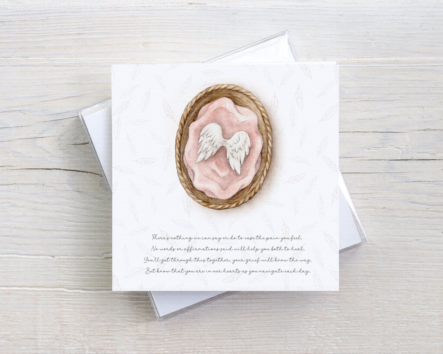 Angel Wings Baby Loss Sympathy Card – Bereavement Card – Condolence Card – Thinking of You