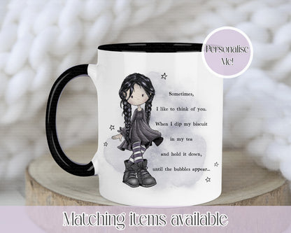 Goth Girl Mug - personalised alternative inspired mug - funny sweary quote