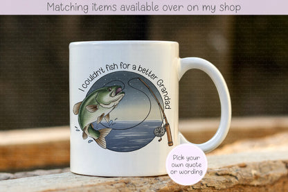 Reel great dad fishing personalised mug- grandad - father's day - fishing gift- gift for him