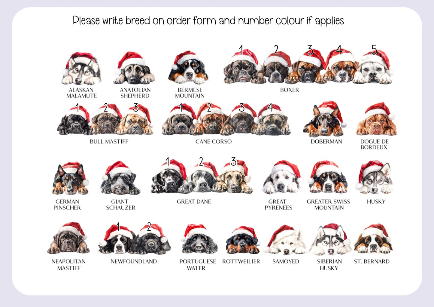 Personalised Dog Pet Stocking - Christmas Stocking for pets - various breeds ans colours - custom Santa sack for pets