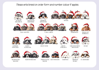 Personalised Dog Pet Stocking - Christmas Stocking for pets - various breeds ans colours - custom Santa sack for pets