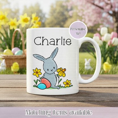 Personalised Cute Easter Bunny Mug - Enamel Mug - Ceramic Mug - Easter Bunny - Gift for him - Gift for her - Easter Gift