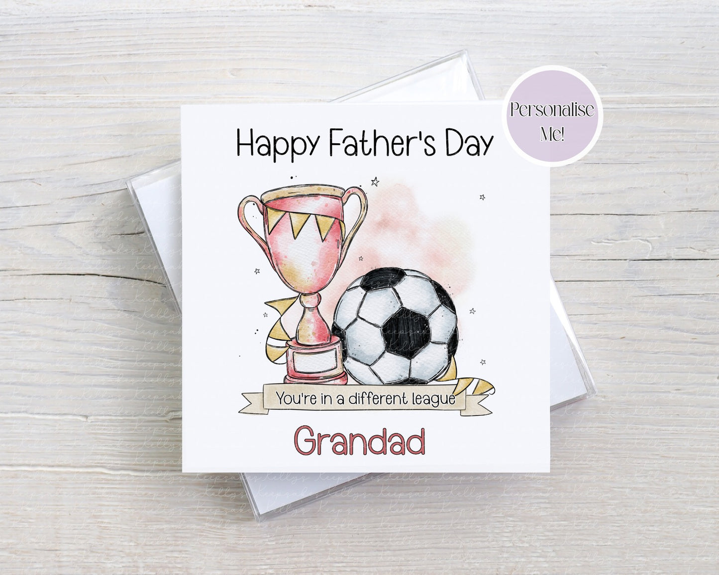 Father’s Day Football Card – You’re in another league - Doodle Football Card – Funny Dad Card – Multiple Colour Options