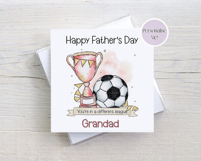 Father’s Day Football Card – You’re in another league - Doodle Football Card – Funny Dad Card – Multiple Colour Options