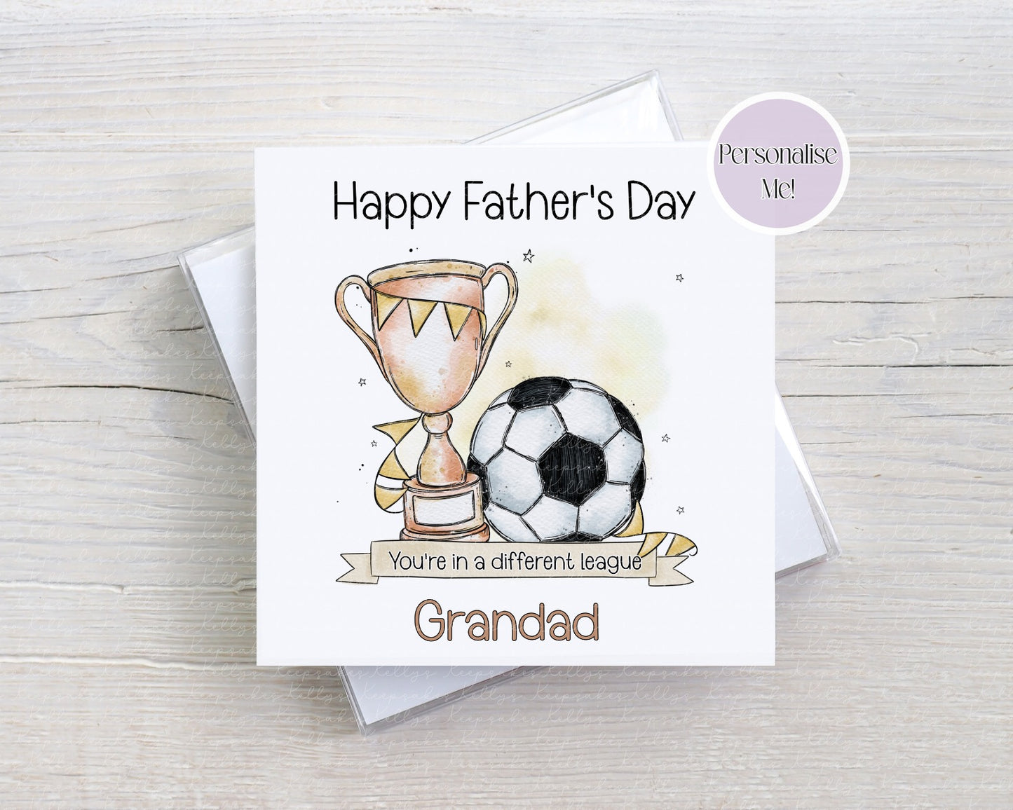 Father’s Day Football Card – You’re in another league - Doodle Football Card – Funny Dad Card – Multiple Colour Options