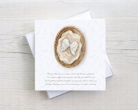 Angel Wings Baby Loss Sympathy Card – Bereavement Card – Condolence Card – Thinking of You