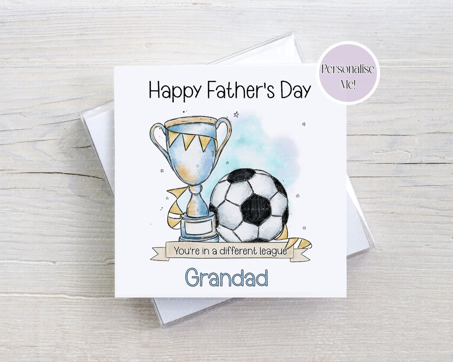 Father’s Day Football Card – You’re in another league - Doodle Football Card – Funny Dad Card – Multiple Colour Options