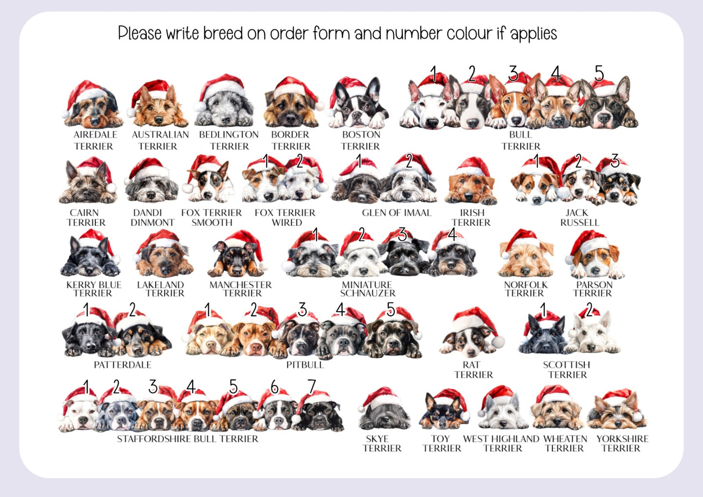 Personalised Dog Pet Stocking - Christmas Stocking for pets - various breeds ans colours - custom Santa sack for pets