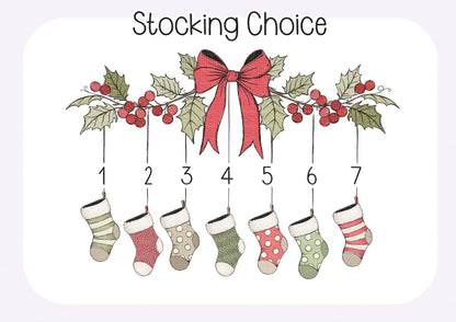 Personalised Christmas Stocking Cushion 30x50cm – Custom Family Names