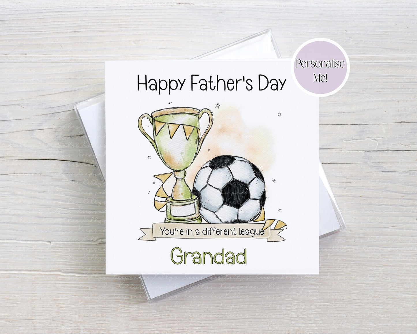 Father’s Day Football Card – You’re in another league - Doodle Football Card – Funny Dad Card – Multiple Colour Options
