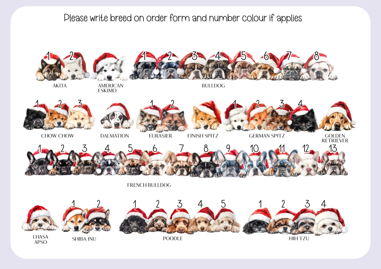 Personalised Dog Pet Stocking - Christmas Stocking for pets - various breeds ans colours - custom Santa sack for pets