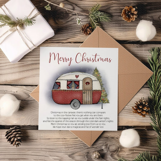 Personalised Christmas Caravan Card - Caravan Life - Christmas Card