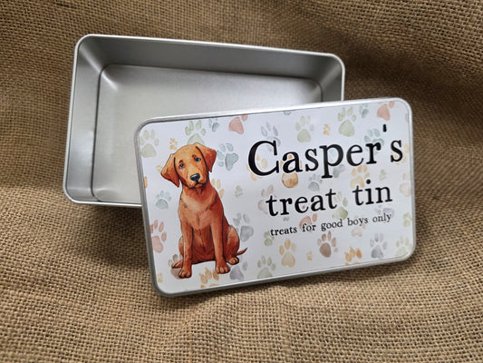 Dog Treat Personalised tin - for good boys only - 88 Dog Designs