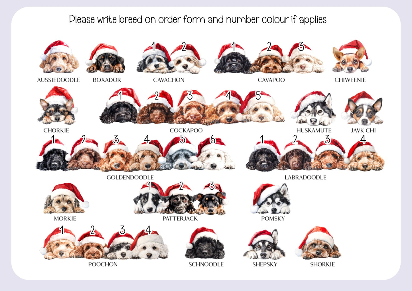 Personalised Dog Pet Stocking - Christmas Stocking for pets - various breeds ans colours - custom Santa sack for pets