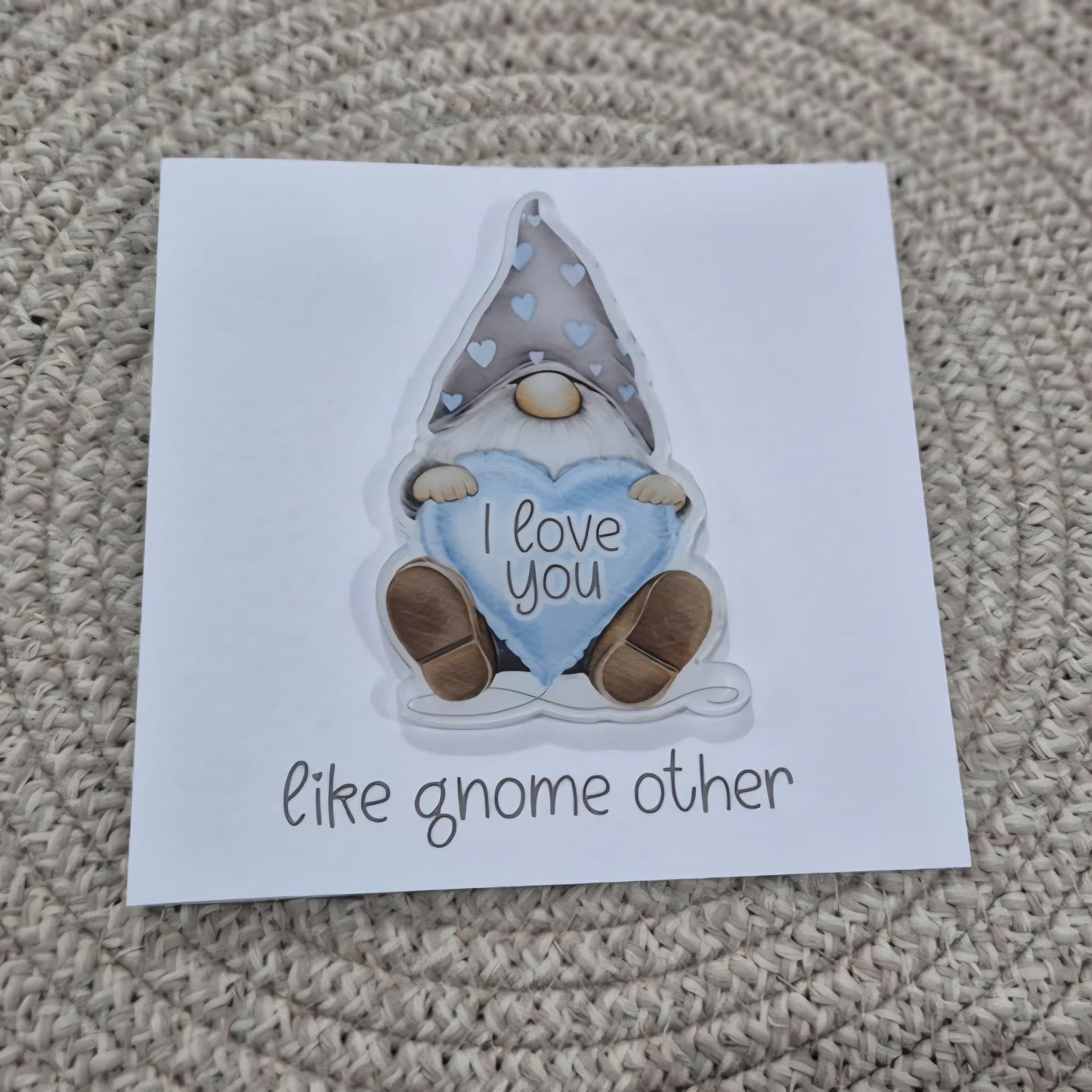 Valentines Gonk Valentine's Day Card - Magnet and Decoration Option - Multi Colours to choose - love you like gnome other