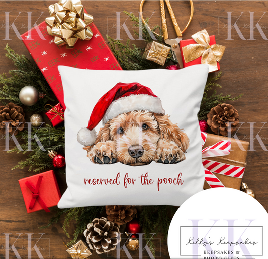 Personalised Dog Breed Christmas Cushion- Christmas Cushion - For The Dog