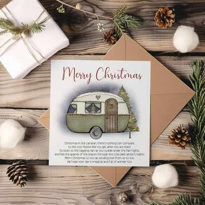 Personalised Christmas Caravan Card - Caravan Life - Christmas Card