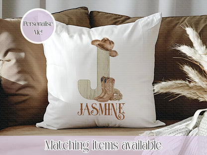 Personalised Cowboy or Cowgirl Velvet Cushion - Country Music - Country Lover - Line Dancer