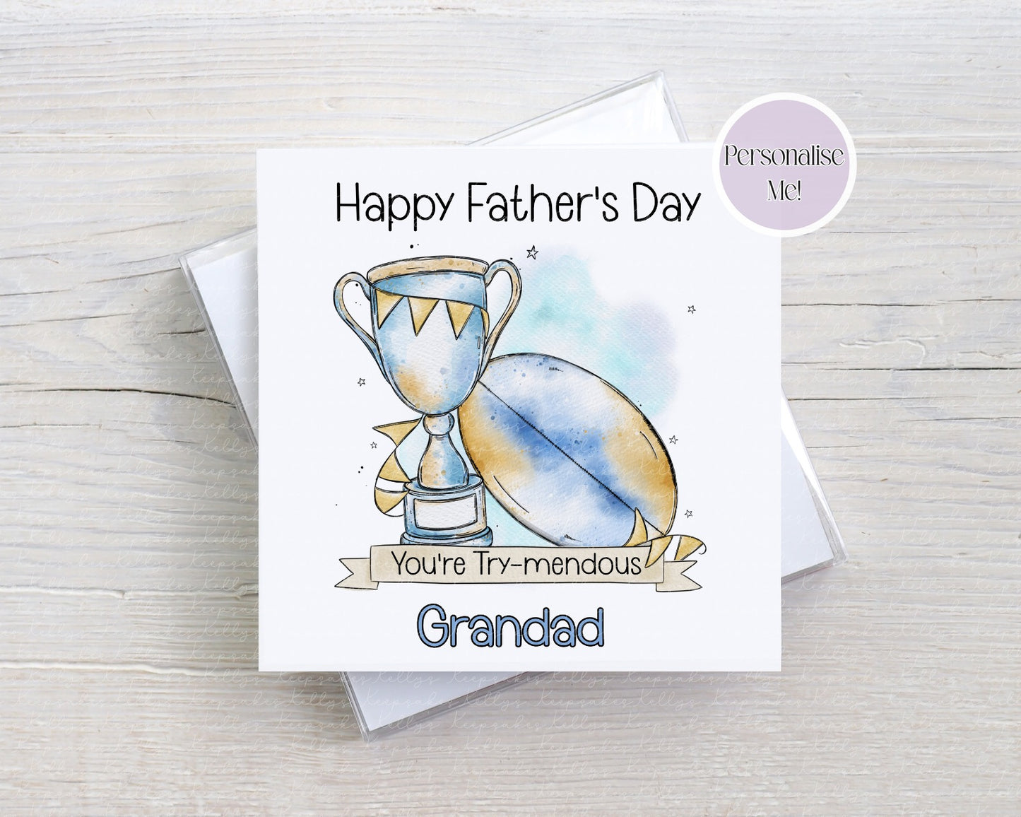 Father’s Day Rugby Card – You’re trymendous - Doodle Ruby Card – Funny Dad Card – Multiple Colour Options