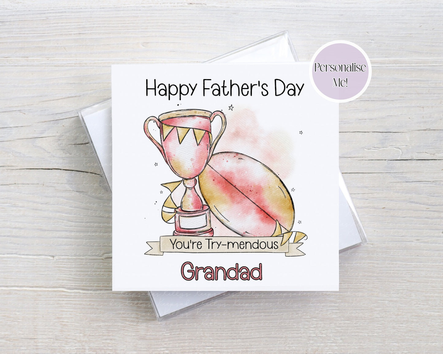 Father’s Day Rugby Card – You’re trymendous - Doodle Ruby Card – Funny Dad Card – Multiple Colour Options