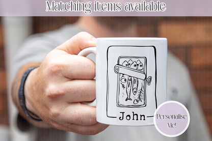 Sardine Design Personalised Mug - custom sardine mug - various designs