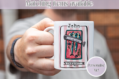 Sardine Design Personalised Mug - custom sardine mug - various designs