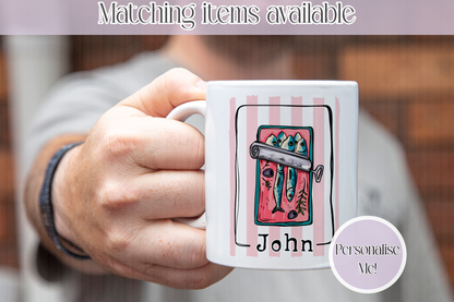 Sardine Design Personalised Mug - custom sardine mug - various designs