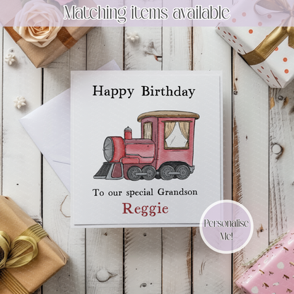 Personalised Transport Card - Custom Boat - Plane - Truck Card - Kids Card - Personalised Relation Card