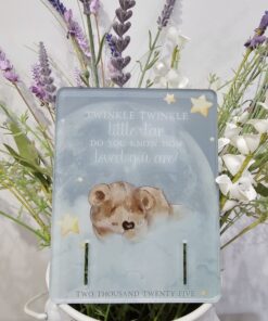Baby Hospital Bracelet Acrylic Holder - Baby Keepsake