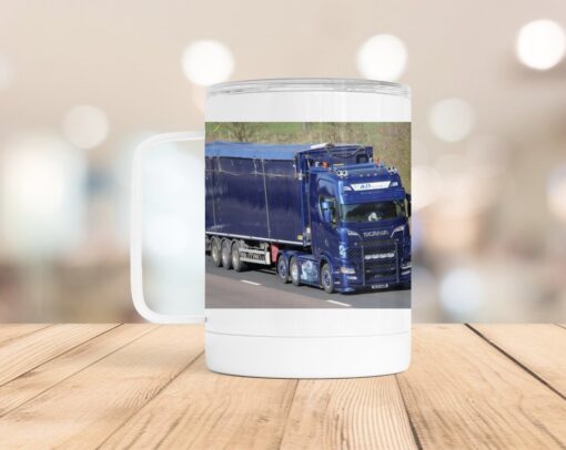 12oz Travel Photo Insulated Mug with lid