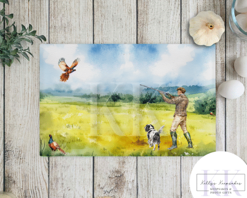 Countryside Shooting Glass Chopping Board - Kitchen Counter Saver - Work Top Saver - Country Decor - Kitchen Decor