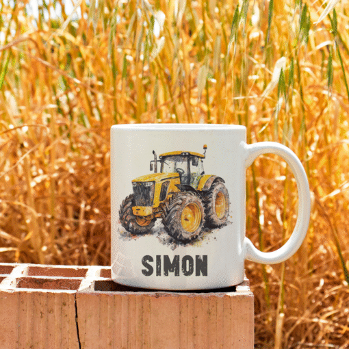 Personalised Tractor Mug - Farmer - Farm life - Gift for Farmer - Water Colour - ADD NAME - Tractor gift
